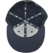 New Era Blanks 59FIFTY Plain Blank Fitted Hat Dark Navy Tonal- Inside