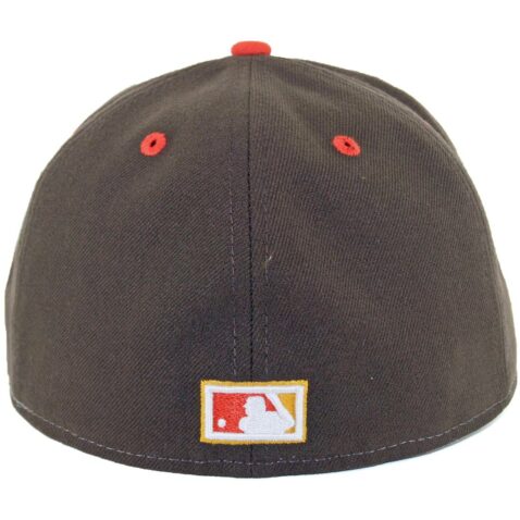 New Era 59Fifty San Diego Padres 1984 Retro 2 Throwback Cooperstown Fitted Hat Brown Gold Orange