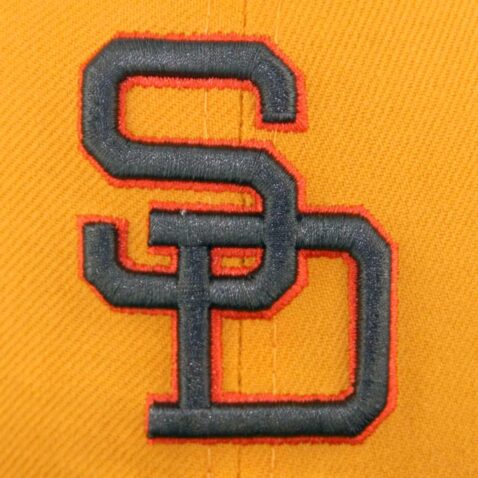 New Era 59Fifty San Diego Padres 1984 Retro 2 Throwback Cooperstown Fitted Hat Brown Gold Orange