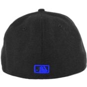 New Era 5950 San Diego Padres Fitted Hat, Black, Black, Royal Blue- Back