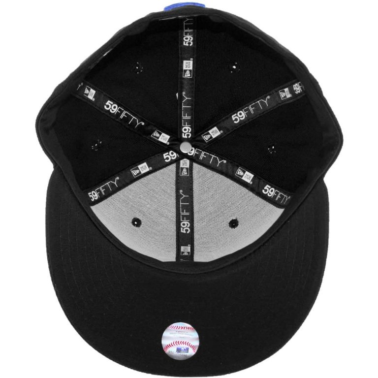 New Era 5950 San Diego Padres Fitted Hat, Black, Black, Royal Blue- Inside New Era 5950 San Diego Padres Fitted Hat, Black, Black, Royal Blue- Inside