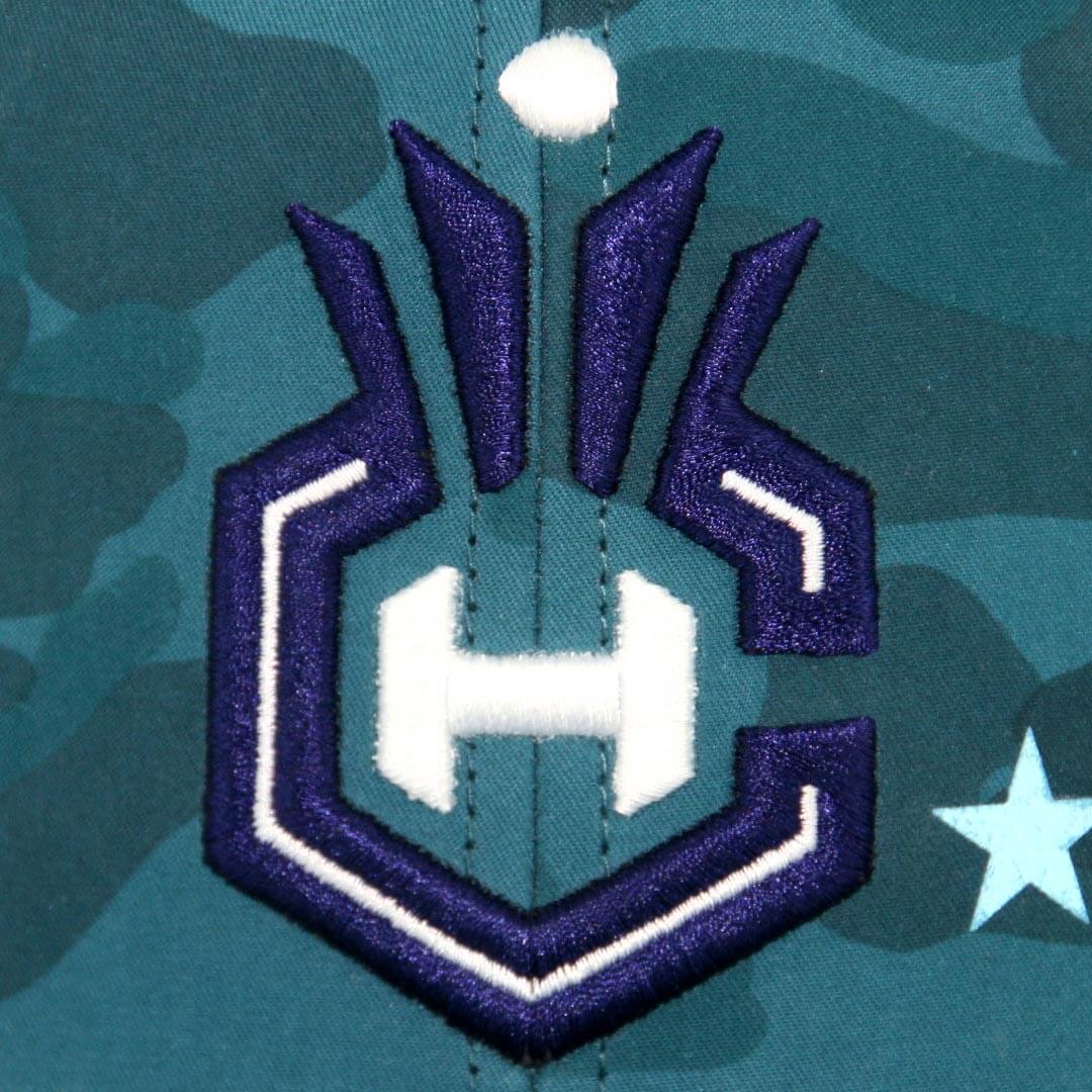 Mitchell & Ness Charlotte Hornets Camo Star Snapback Hat, Teal Mitchell & Ness Charlotte Hornets Camo Star Snapback Hat, Teal - Image 4