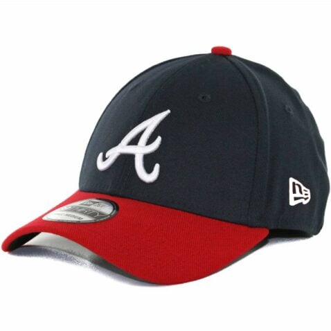 New Era 39Thirty Atlanta Braves Game Team Classic Stretch Fit Hat, Navy/Red New Era 39Thirty Atlanta Braves Game Team Classic Stretch Fit Hat, Navy/Red