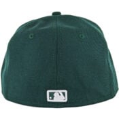 New Era 5950 San Diego Padres Fitted Hat, Dark Green, White- Back