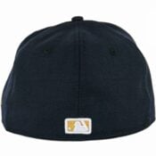 New Era 5950 San Diego Padres Fitted Hat, Dark Navy, Gold- Back