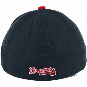 New Era 39Thirty Atlanta Braves Team Classic Stretch Fit Hat, Navy/Red