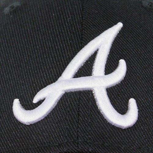 New Era 39Thirty Atlanta Braves Team Classic Stretch Fit Hat, Navy/Red