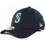 New Era 3930 Seattle Mariners Team Classic Stretch Fit Hat, Navy- Front