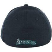 New Era 3930 Seattle Mariners Team Classic Stretch Fit Hat, Navy- Back