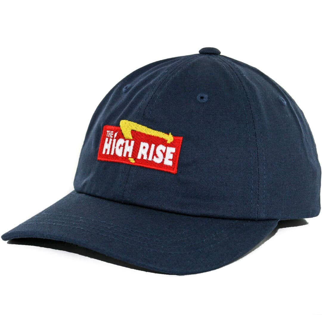The High Rise Down-N-Out Polo Cap Strapback, Navy TheHighRiseDownNOutNV1