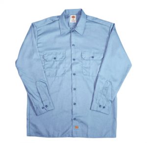 Dickies 574 Long Sleeve Gulf Blue Work Shirt