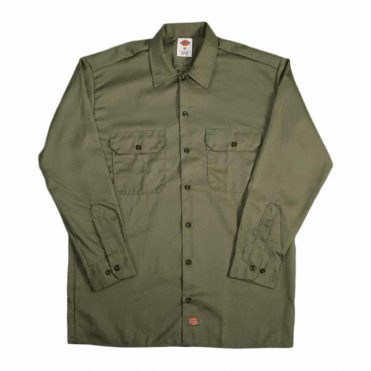 Dickies 574 Long Sleeve Olive Green Work Shirt