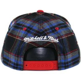 Mitchell & Ness Miami Heat Plaid Snapback Hat, Plaid/Red