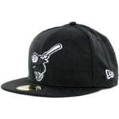 New Era 5950 San Diego Padres BK WH CO Friar Fitted Hat- Front