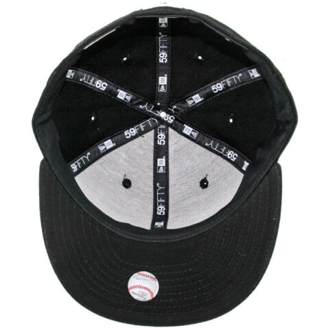 New Era 59Fifty San Diego Padres Cooperstown Friar Fitted Hat Black White - Image 3