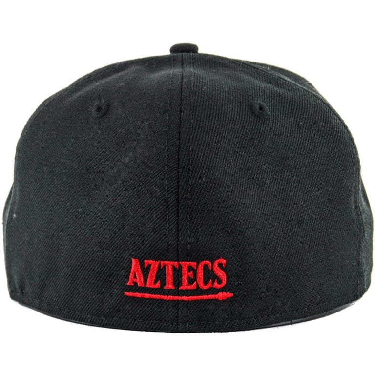 New Era 5950 San Diego State Aztecs Fitted Hat, Black- Back New Era 5950 San Diego State Aztecs Fitted Hat, Black- Back