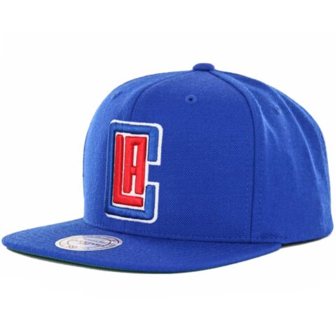 Mitchell & Ness Los Angeles Clippers Current Wool Solid Snapback Hat, Royal Blue