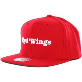 Mitchell & Ness Detroit Red Wings Wool Solid 2 Snapback Hat, Red
