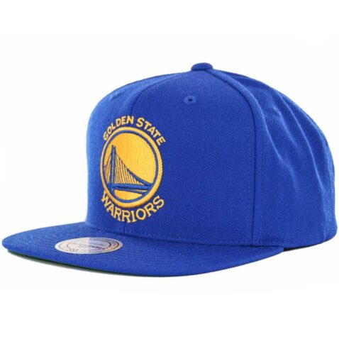 Mitchell & Ness Golden State Warriors Wool Solid Snapback Hat, Royal Blue