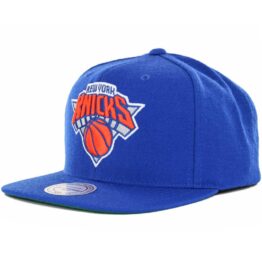 Mitchell & Ness New York Knicks Wool Solid Snapback Hat, Royal Blue