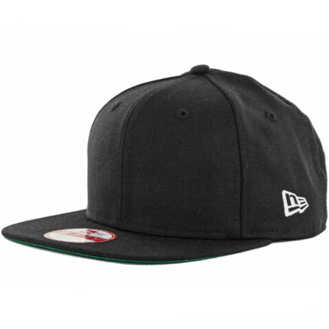 New Era Blanks 9Fifty Plain Blank Snapback Hat, Black