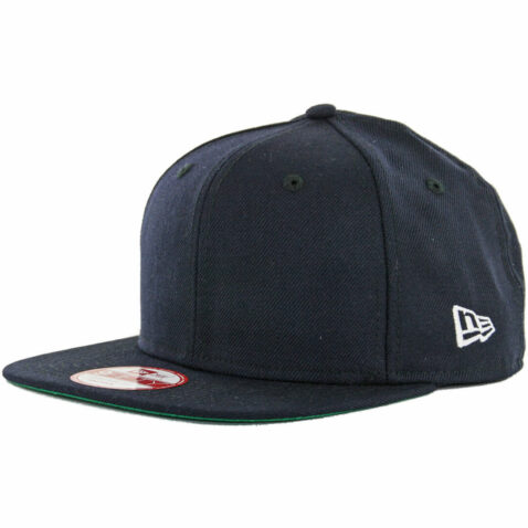 New Era Blanks 9Fifty Plain Blank Snapback Hat, Navy