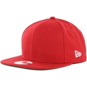 New Era Blanks 9Fifty Plain Blank Snapback Hat, Scarlet Red- Front