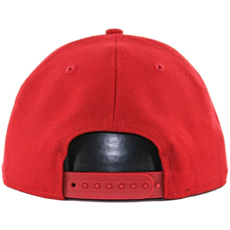 New Era Blanks 9Fifty Plain Blank Snapback Hat, Scarlet Red- Back New Era Blanks 9Fifty Plain Blank Snapback Hat, Scarlet Red- Back