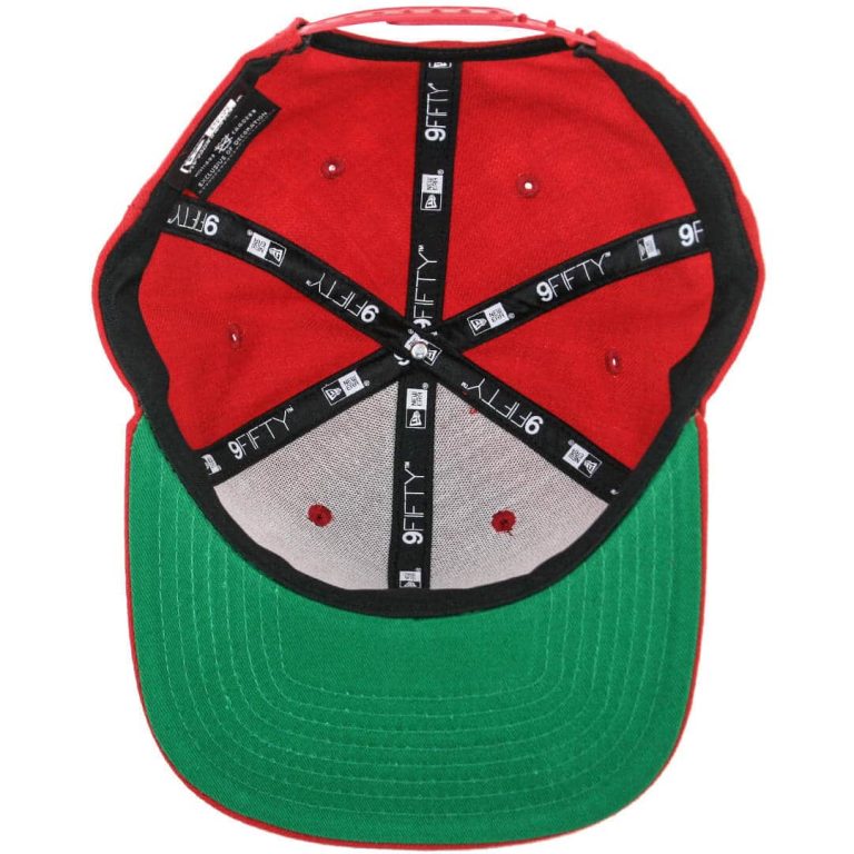 New Era Blanks 9Fifty Plain Blank Snapback Hat, Scarlet Red- Inside New Era Blanks 9Fifty Plain Blank Snapback Hat, Scarlet Red- Inside