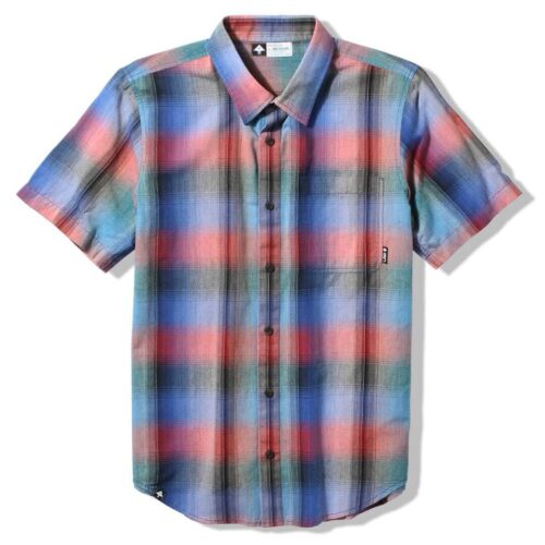 LRG Delano Woven Short Sleeve Shirt, True Blue