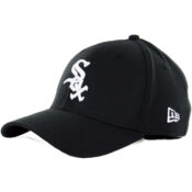 New Era 3930 Chicago White Sox Team Classic Stretch Fit Hat, Black