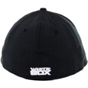 New Era 3930 Chicago White Sox Team Classic Stretch Fit Hat, Black-Back