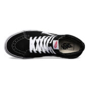 Vans Sk8-Hi Shoe, Black/Black/White-Top