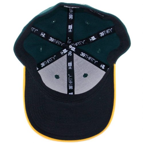 New Era 39Thirty Oakland Athletics Team Classic Stretch Fit Hat, Green/Yellow