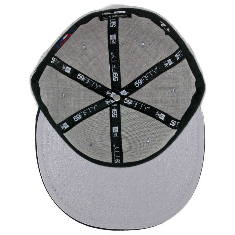 New Era 5950 San Diego Padres 2 Tone Basic Fitted Hat, Heather Grey, Dark Navy, White-Dark Navy-Inside New Era 5950 San Diego Padres 2 Tone Basic Fitted Hat, Heather Grey, Dark Navy, White-Dark Navy-Inside