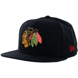 New Era 59Fifty Chicago Blackhawks Fitted Hat, Black