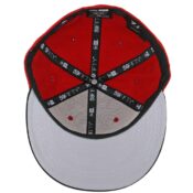 New Era 5950 New York Yankees Fitted Hat, Scarlet Red, White-Inside