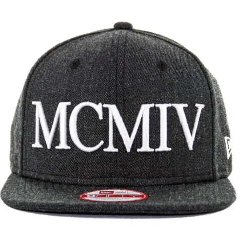 New Era x Billion Creation 9Fifty 1904 MCMIV Snapback Hat, Black Heather