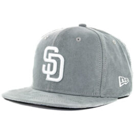 New Era x Billion Creation 9Fifty San Diego Padres Floral Suede Snapback Hat, Graphite