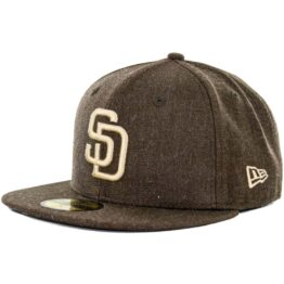 New Era x Billion Creation 59Fifty San Diego Padres Heather Fitted Hat, Heather Brown