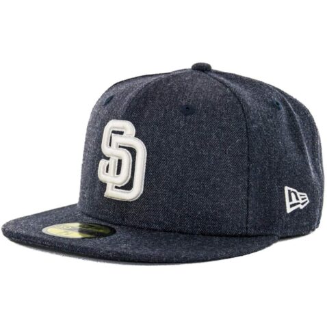 New Era x Billion Creation 5950 San Diego Padres Heather Fitted Hat, Heather Navy