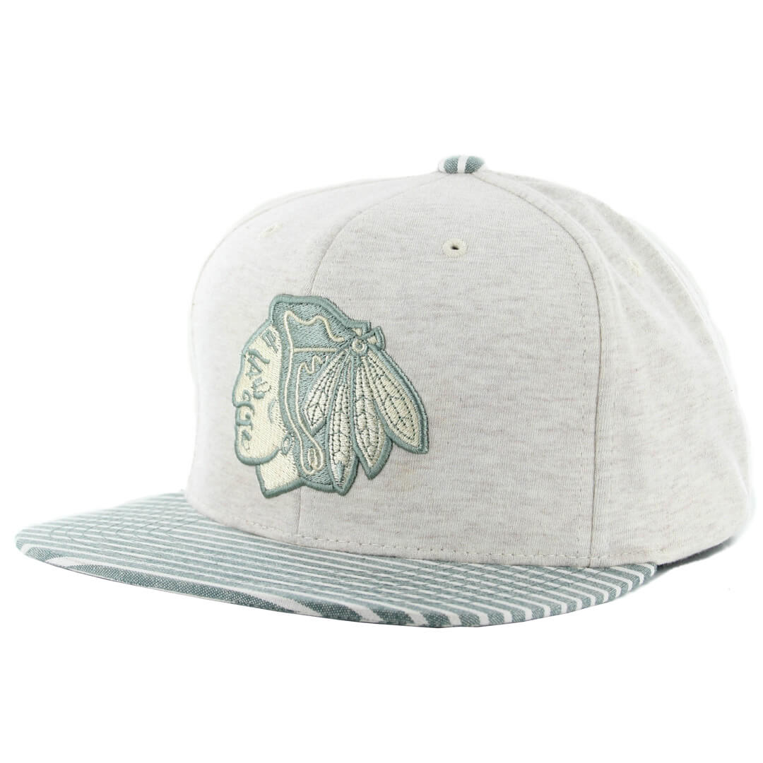 Mitchell & Ness Chicago Blackhawks Oatmeal Heather Snapback Hat Mitchell & Ness Chicago Blackhawks Oatmeal Heather Snapback Hat