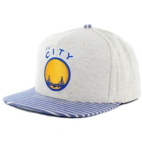Mitchell & Ness Golden State Warriors Oatmeal Heather Snapback Hat