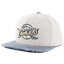 Mitchell & Ness Cleveland Cavaliers Oatmeal Heather Snapback Hat
