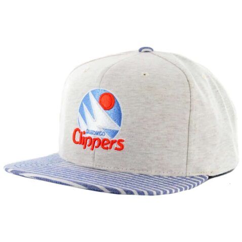Mitchell & Ness San Diego Clippers Oatmeal Heather Snapback Hat