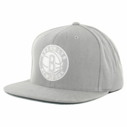 Mitchell & Ness Brooklyn Nets Slub Cotton Grey Snapback Hat