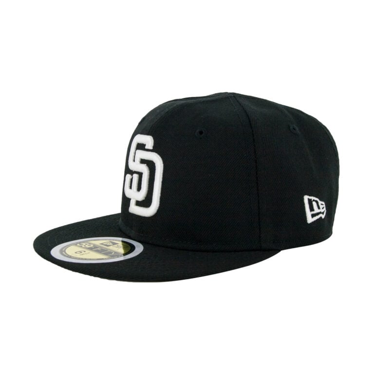 NE MLB Youth SD Padres BK WH 6 3-8 Front Right NE MLB Youth SD Padres BK WH 6 3-8 Front Right