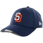 New Era 3930 San Diego Padres Tony Gwynn Team Classic Stretch Fit Hat, Dark Navy