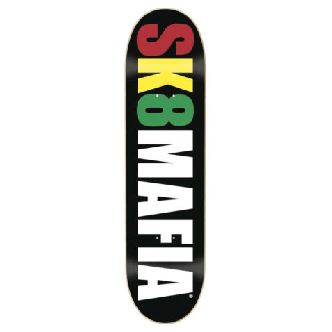 SK8MAFIA OG Logo Rasta Large Skateboard Deck