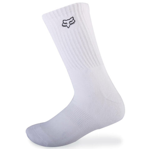 Fox White Crew Socks